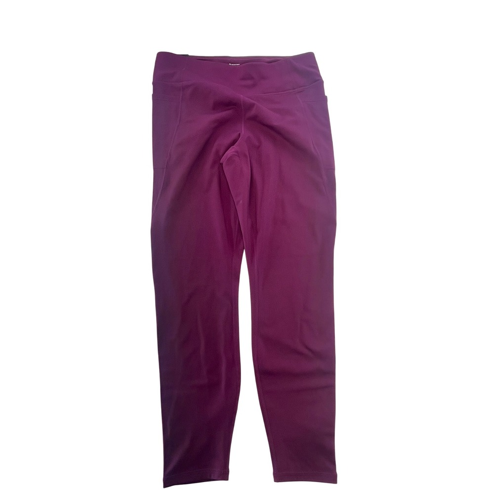 Member's Mark Womens High Rise Extra Warm Velvet Plum Leggings -‎ L NWT